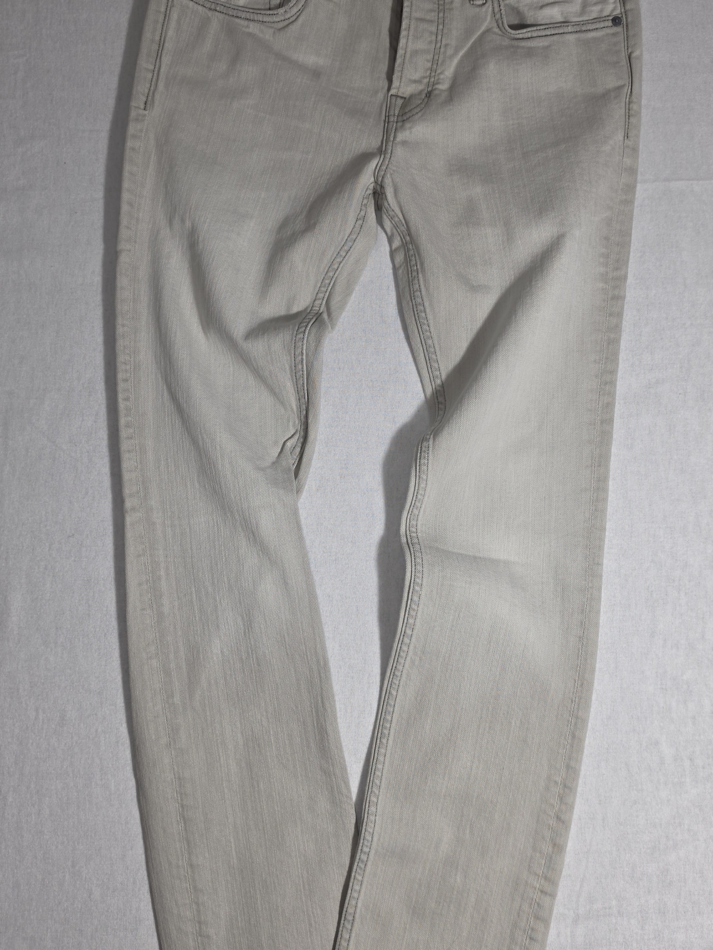 All Saints Cigarette Men's Jeans Grey Size 30 Skinny Slim Button Fly
